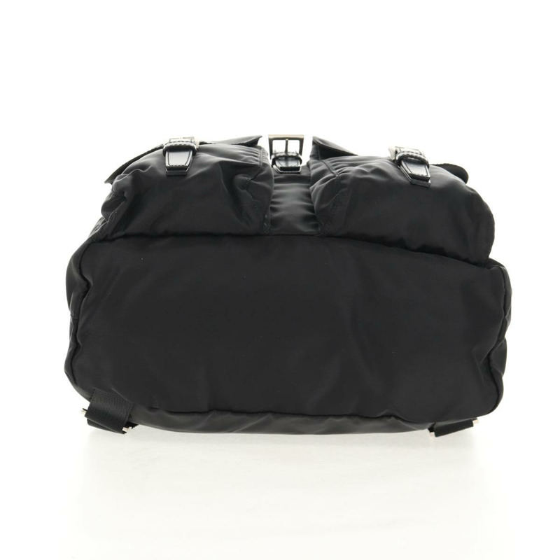 【日本直送】PRADA 雙肩包 尼龍 黑色 銀色 正品 148455V-4