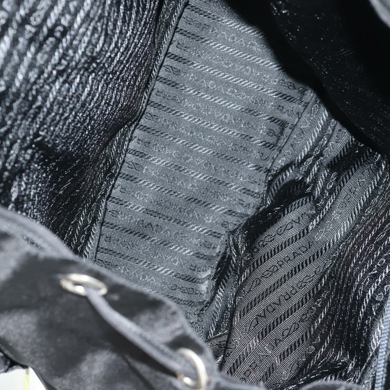 【日本直送】PRADA 雙肩包 尼龍 黑色 銀色 正品 148455V-8