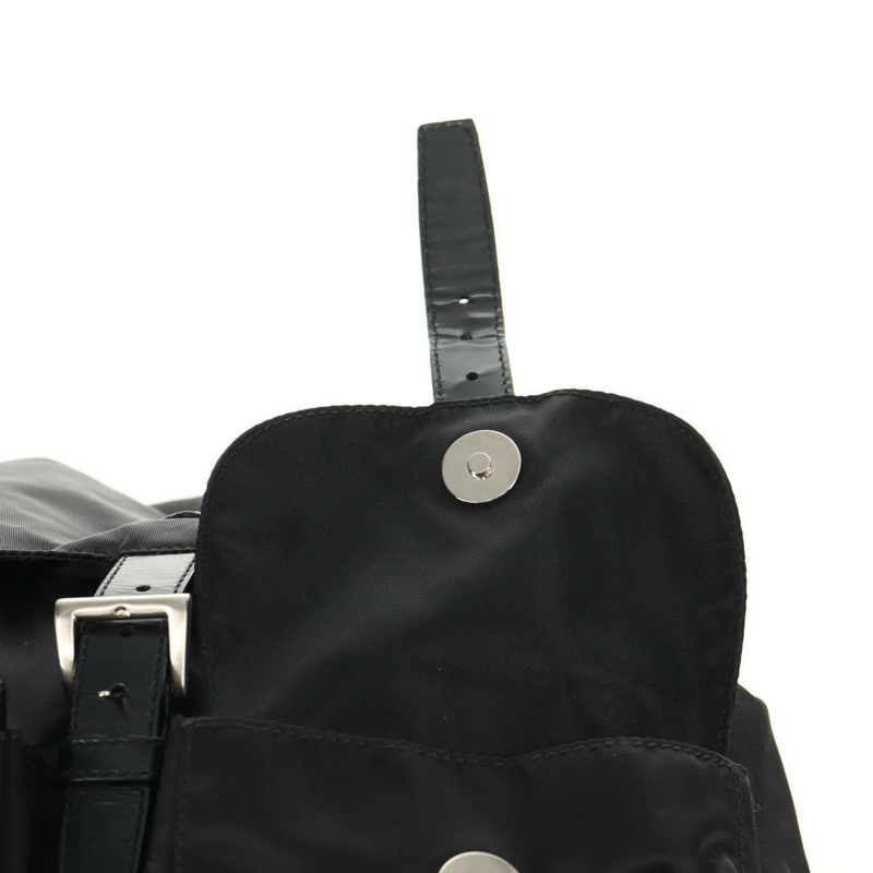 【日本直送】PRADA 雙肩包 尼龍 黑色 銀色 正品 148455V-22