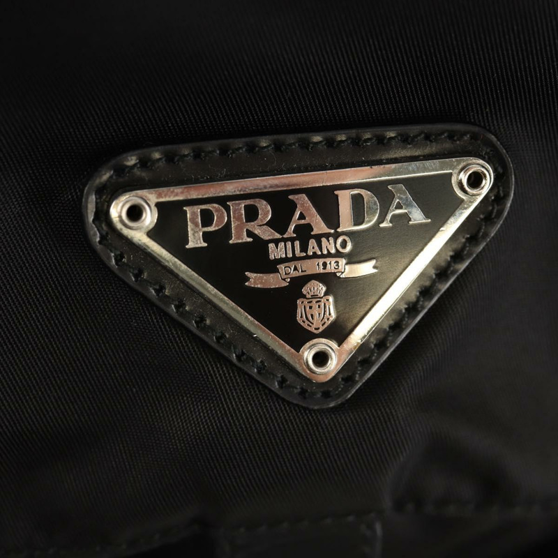 【日本直送】PRADA 雙肩包 尼龍 黑色 銀色 正品 148455V-24