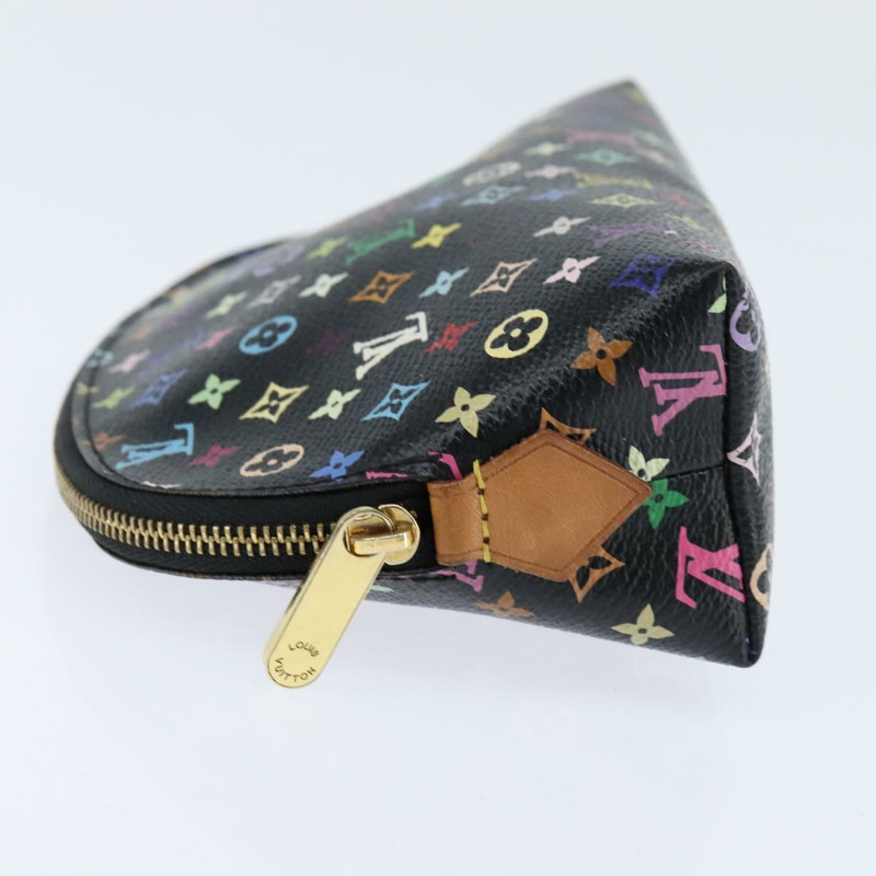 【日本直送】路易威登 Multicolor Pochette 化妝包 黑色 M47355 LV Auth 150469V-2