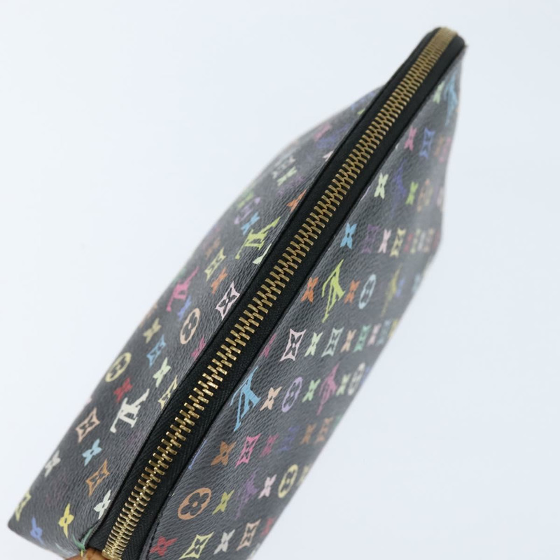 【日本直送】路易威登 Multicolor Pochette 化妝包 黑色 M47355 LV Auth 150469V-4