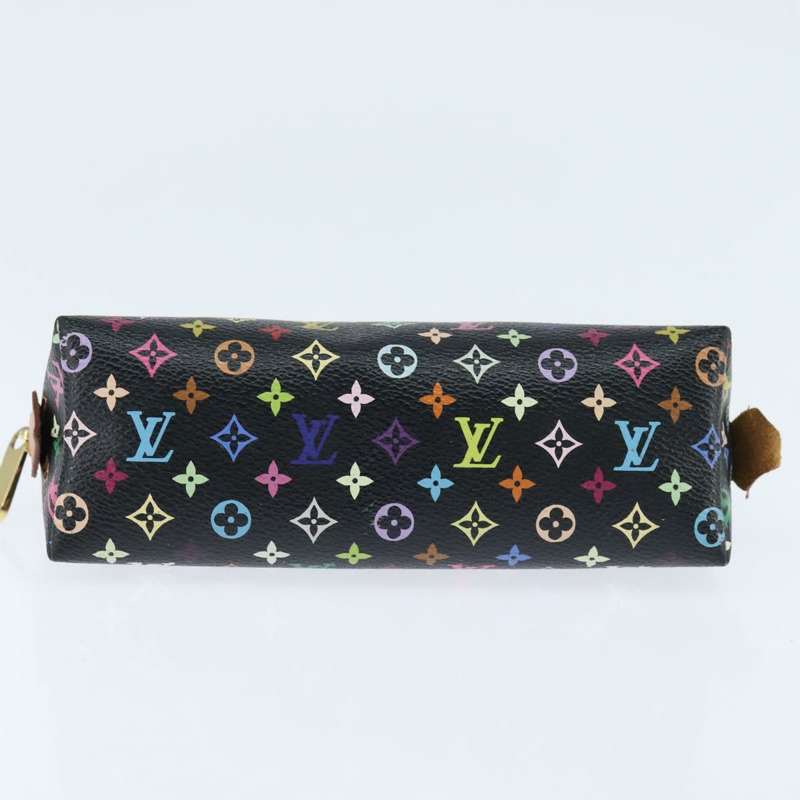 【日本直送】路易威登 Multicolor Pochette 化妝包 黑色 M47355 LV Auth 150469V-5