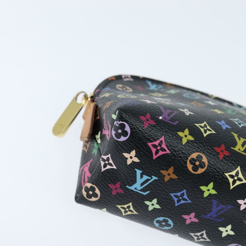 【日本直送】路易威登 Multicolor Pochette 化妝包 黑色 M47355 LV Auth 150469V-6