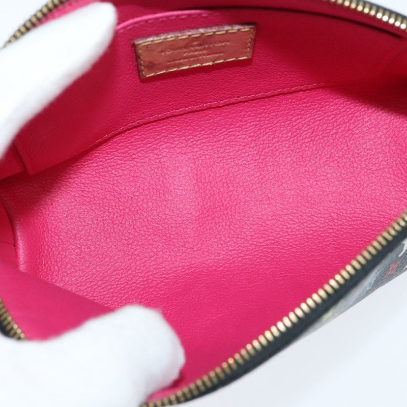 【日本直送】路易威登 Multicolor Pochette 化妝包 黑色 M47355 LV Auth 150469V-9