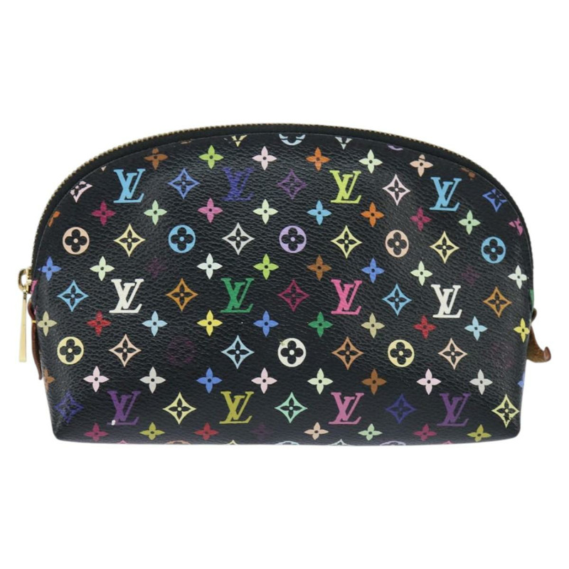 【日本直送】路易威登 Multicolor Pochette 化妝包 黑色 M47355 LV Auth 150469V-12