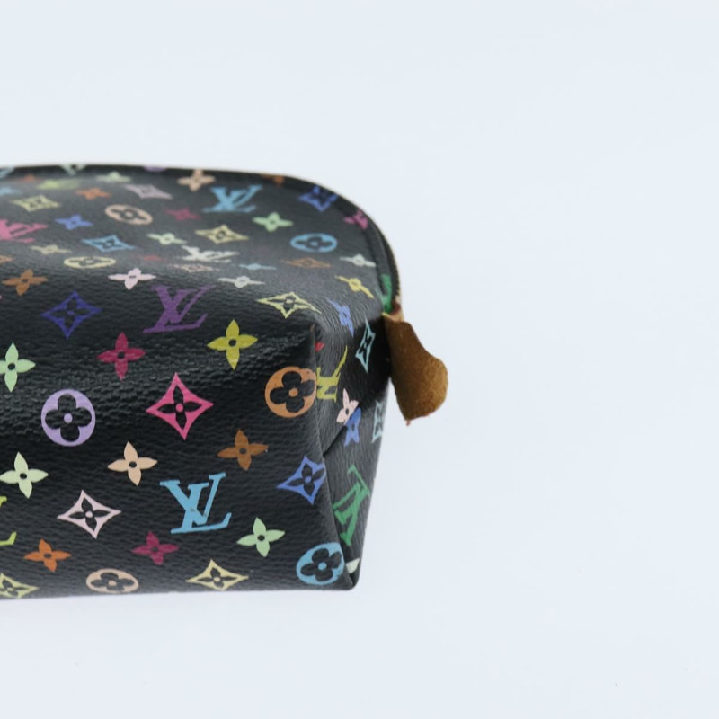【日本直送】路易威登 Multicolor Pochette 化妝包 黑色 M47355 LV Auth 150469V-13