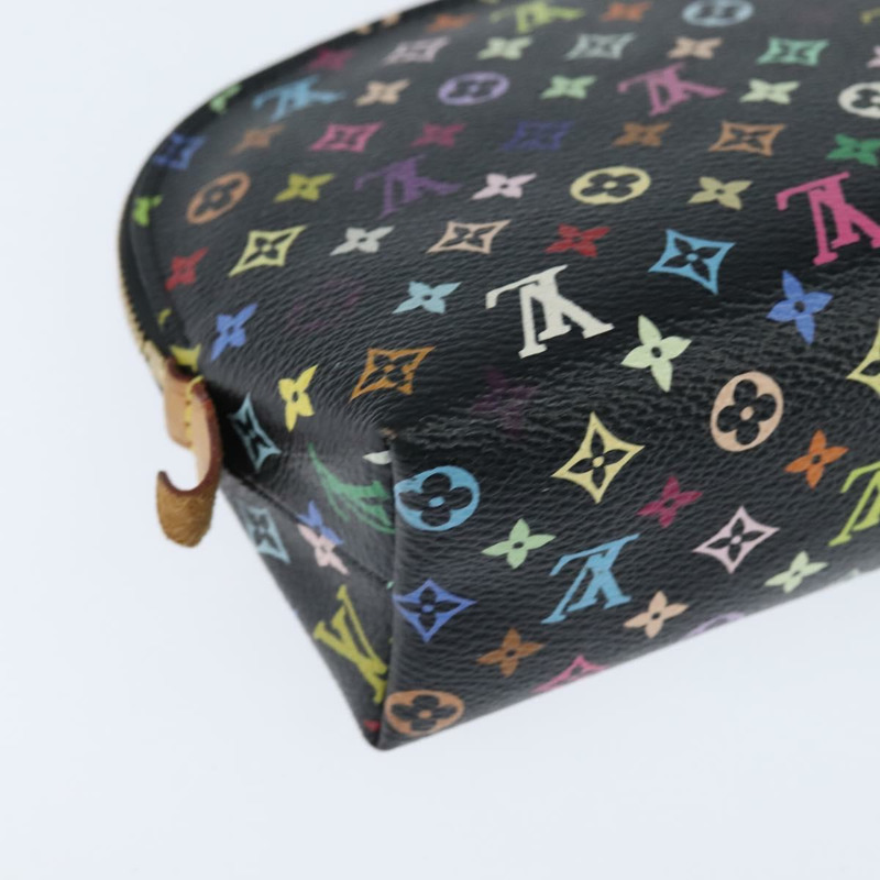 【日本直送】路易威登 Multicolor Pochette 化妝包 黑色 M47355 LV Auth 150469V-14