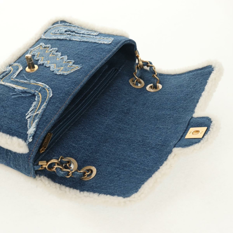 【日本直送】香奈兒鏈條單背包 牛仔藍 金色雙C標誌 正品 BA7486SM-15