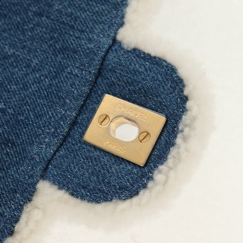 【日本直送】香奈兒鏈條單背包 牛仔藍 金色雙C標誌 正品 BA7486SM-16