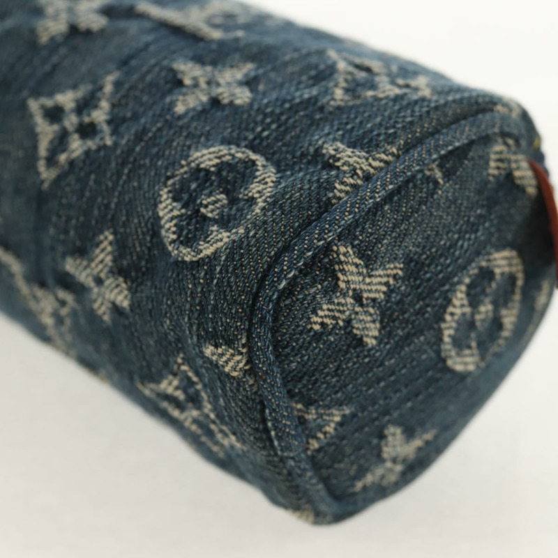 【日本直送】路易威登 Monogram Denim Trousse Speedy GM 手拿包 藍色 M95081 LV Auth 153581V-8