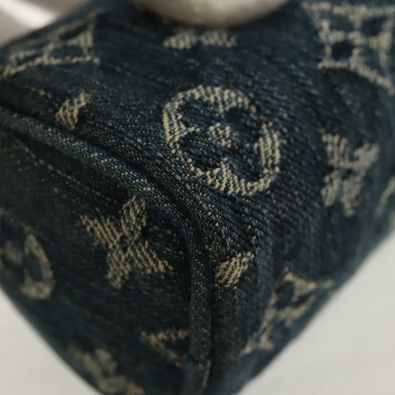【日本直送】路易威登 Monogram Denim Trousse Speedy GM 手拿包 藍色 M95081 LV Auth 153581V-9