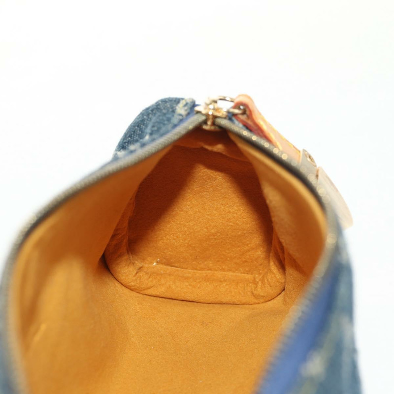 【日本直送】路易威登 Monogram Denim Trousse Speedy GM 手拿包 藍色 M95081 LV Auth 153581V-16