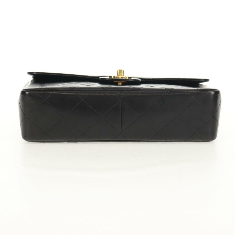 【日本直送】香奈兒 (CHANEL) 絎縫鏈條手提包,羊皮材質,黑色,金色雙C標誌,正品編號 yk19760V-9