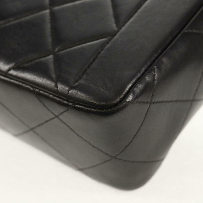 【日本直送】香奈兒 (CHANEL) 絎縫鏈條手提包,羊皮材質,黑色,金色雙C標誌,正品編號 yk19760V-13
