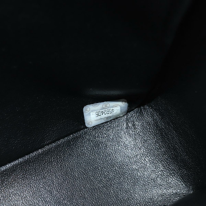 【日本直送】香奈兒 (CHANEL) 絎縫鏈條手提包,羊皮材質,黑色,金色雙C標誌,正品編號 yk19760V-25