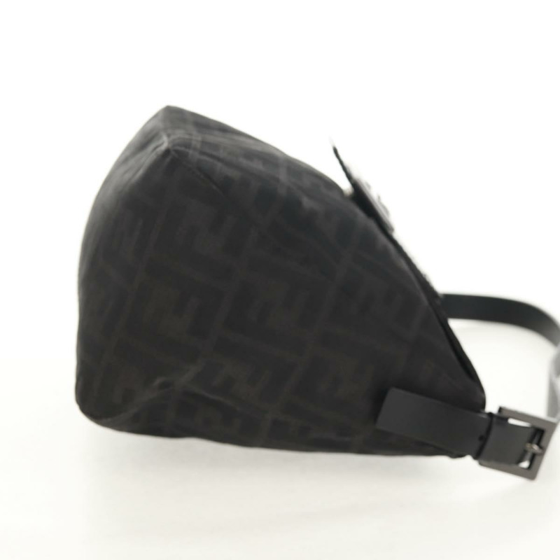 【日本直送】FENDI Zucca帆布Mamma Baguette單肩包 黑色銀色 正品 yk19531V-4