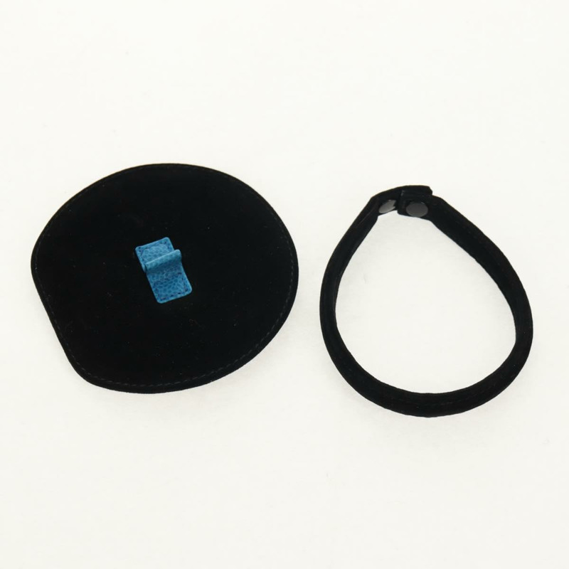 【日本直送】香奈兒 COCO 標誌珠寶盒 魚子醬皮 藍色金色 CC Auth 152911V-17