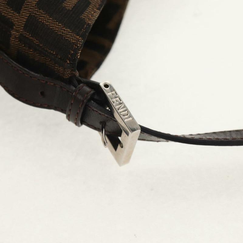 【日本直送】FENDI Zucca帆布Mamma Baguette單肩包 黑色棕色 正品 152862V-7