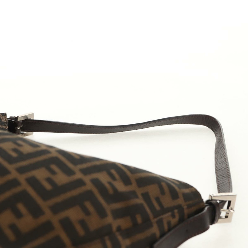 【日本直送】FENDI Zucca帆布Mamma Baguette單肩包 黑色棕色 正品 152862V-8