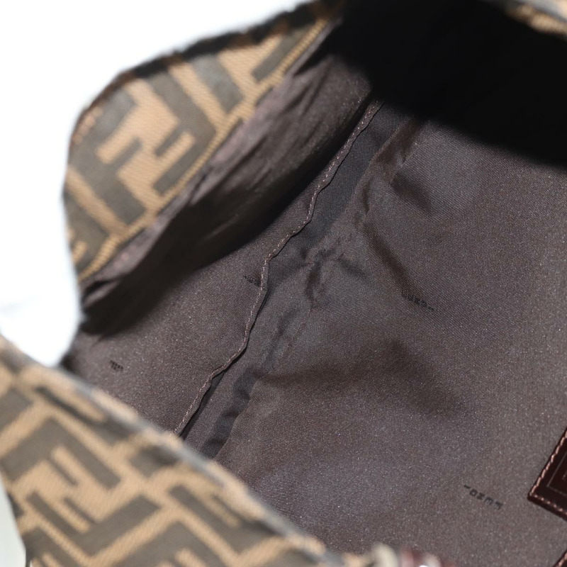 【日本直送】FENDI Zucca帆布Mamma Baguette單肩包 黑色棕色 正品 152862V-17