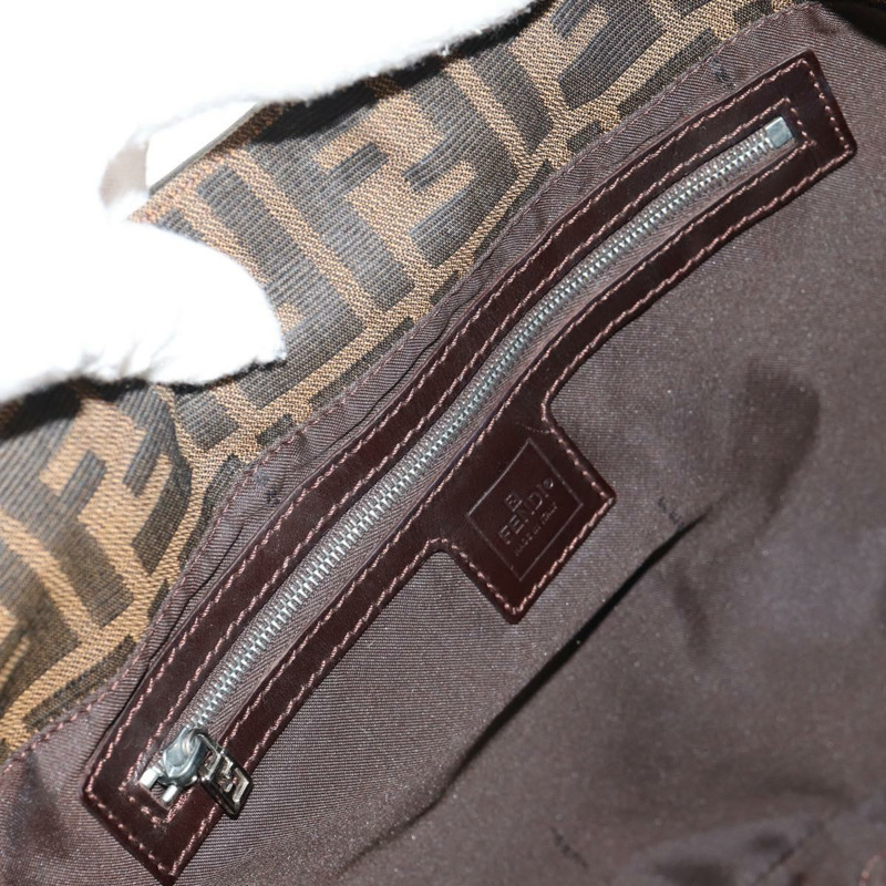 【日本直送】FENDI Zucca帆布Mamma Baguette單肩包 黑色棕色 正品 152862V-20