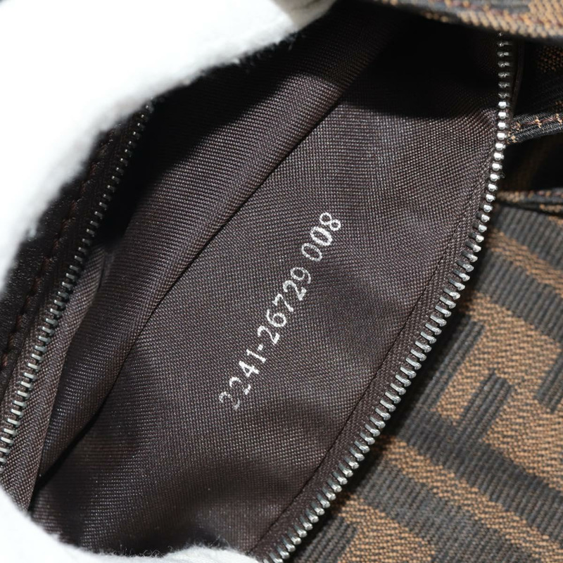 【日本直送】FENDI Zucca帆布Mamma Baguette單肩包 黑色棕色 正品 152862V-23