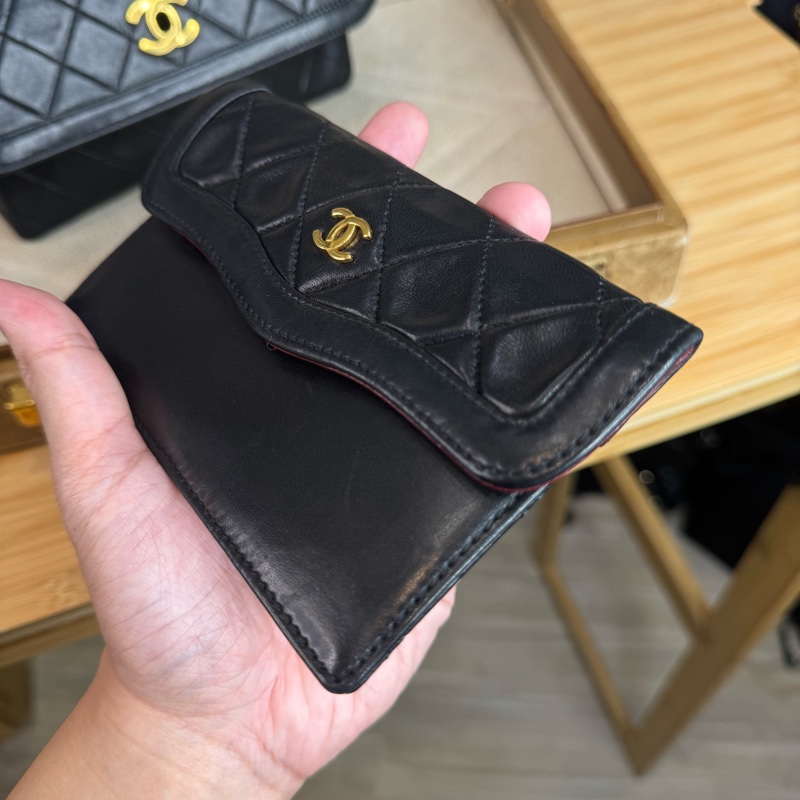 上架中🔑Chanel 古董黑金羊小黛妃coco金釦鍊包(子母包)-20