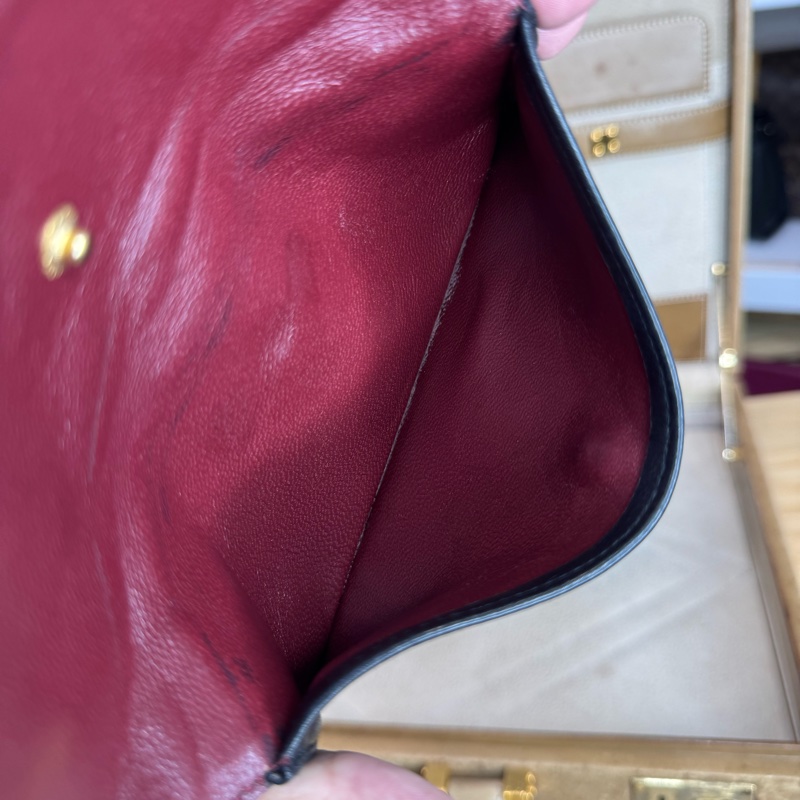 上架中🔑Chanel 古董黑金羊小黛妃coco金釦鍊包(子母包)-22