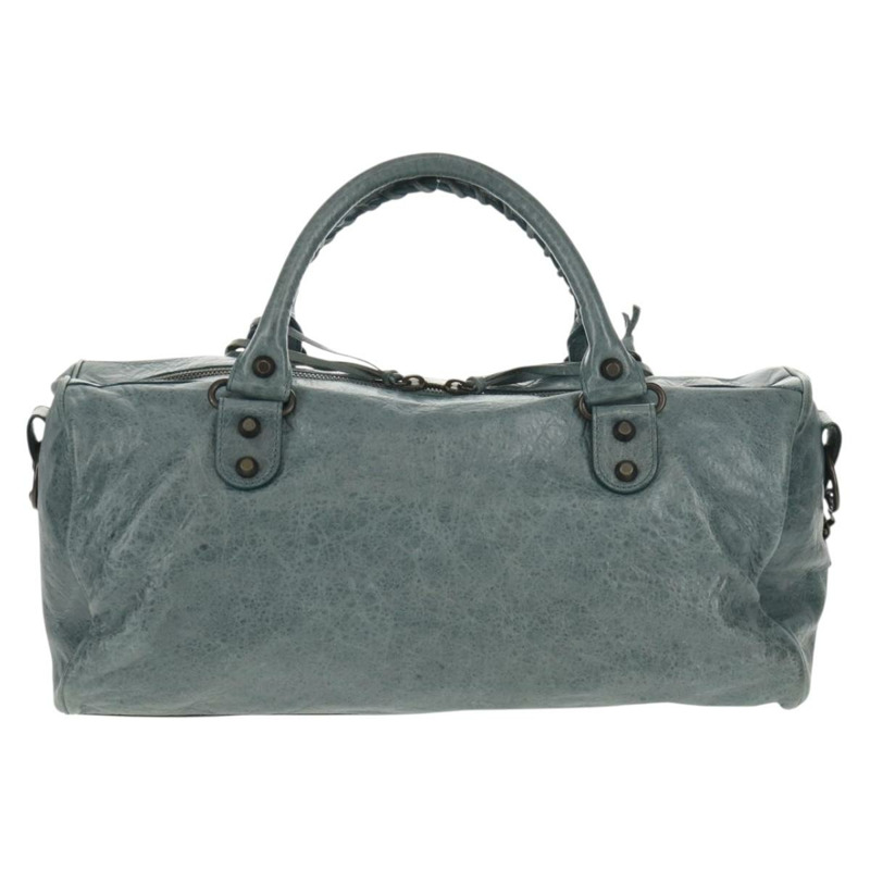 【日本直送】BALENCIAGA Twiggy 手提包，皮革材質，兩用，淺藍色，貨號 128523，正品號 150973V-2