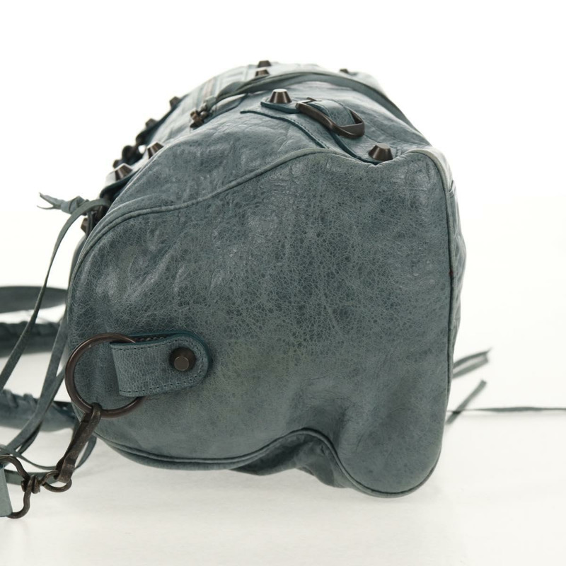 【日本直送】BALENCIAGA Twiggy 手提包，皮革材質，兩用，淺藍色，貨號 128523，正品號 150973V-3