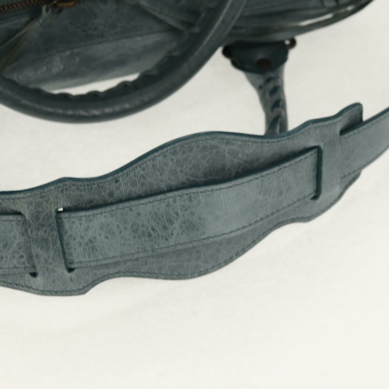 【日本直送】BALENCIAGA Twiggy 手提包，皮革材質，兩用，淺藍色，貨號 128523，正品號 150973V-9