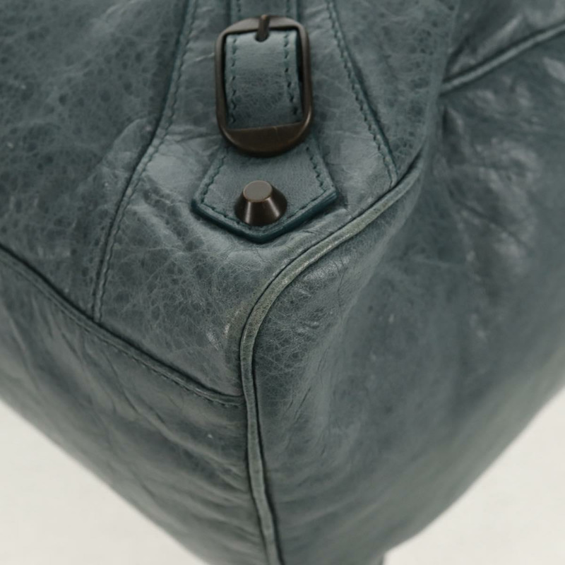 【日本直送】BALENCIAGA Twiggy 手提包，皮革材質，兩用，淺藍色，貨號 128523，正品號 150973V-14