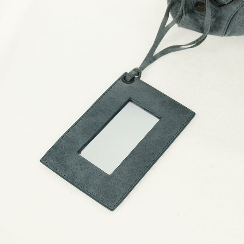 【日本直送】BALENCIAGA Twiggy 手提包，皮革材質，兩用，淺藍色，貨號 128523，正品號 150973V-17