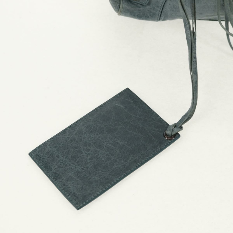 【日本直送】BALENCIAGA Twiggy 手提包，皮革材質，兩用，淺藍色，貨號 128523，正品號 150973V-18