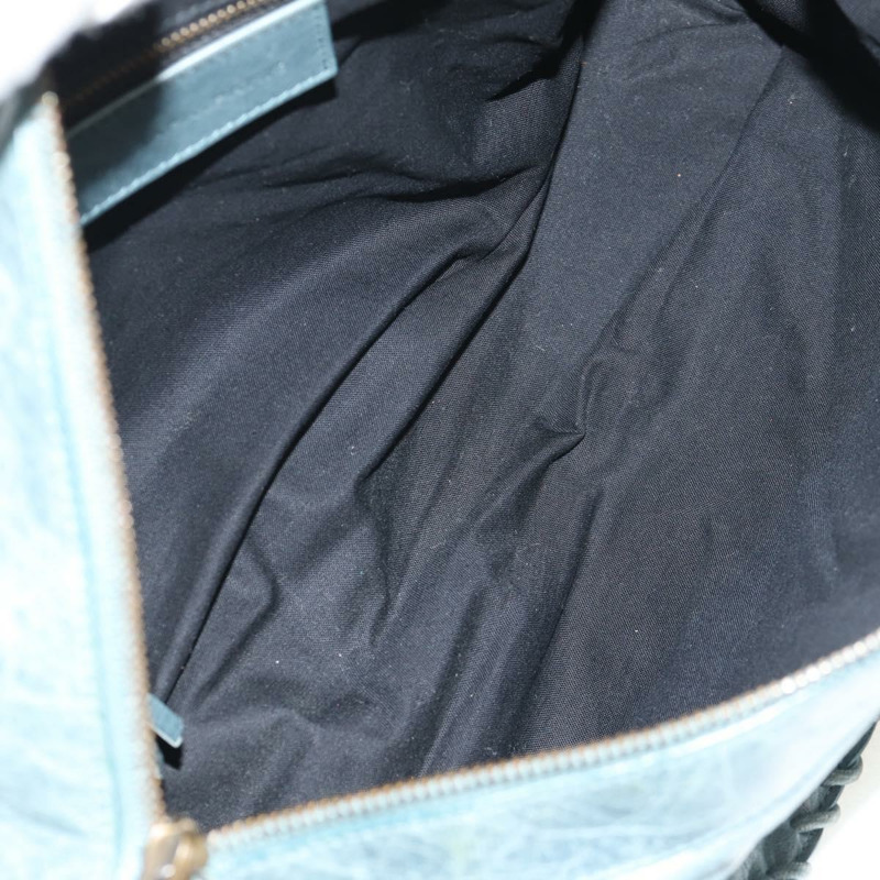 【日本直送】BALENCIAGA Twiggy 手提包，皮革材質，兩用，淺藍色，貨號 128523，正品號 150973V-23