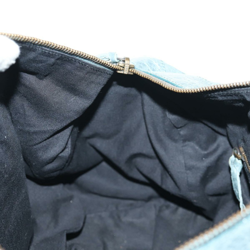 【日本直送】BALENCIAGA Twiggy 手提包，皮革材質，兩用，淺藍色，貨號 128523，正品號 150973V-25