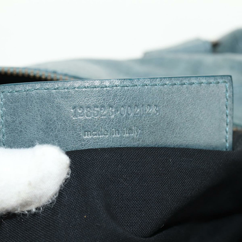 【日本直送】BALENCIAGA Twiggy 手提包，皮革材質，兩用，淺藍色，貨號 128523，正品號 150973V-28