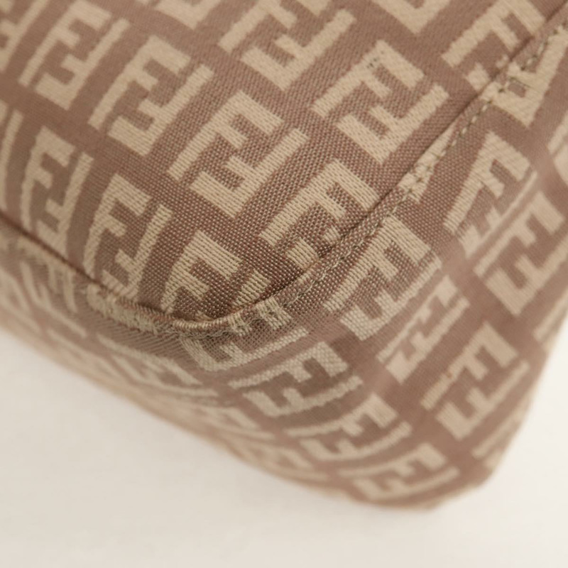 【日本直送】FENDI Zucchino 帆布 Mamma Baguette 單肩包 金粉紅 正品 155341V-13