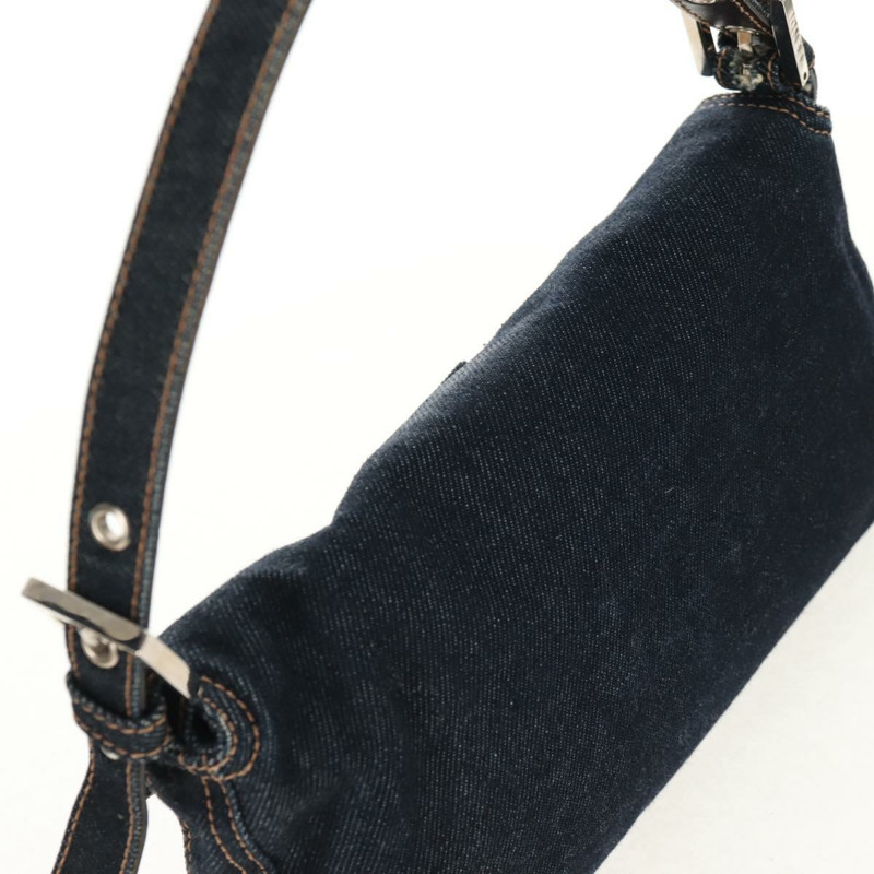 【日本直送】FENDI Mamma Baguette 單肩包 牛仔藍 海軍藍 銀色 正品 yk19890V-5