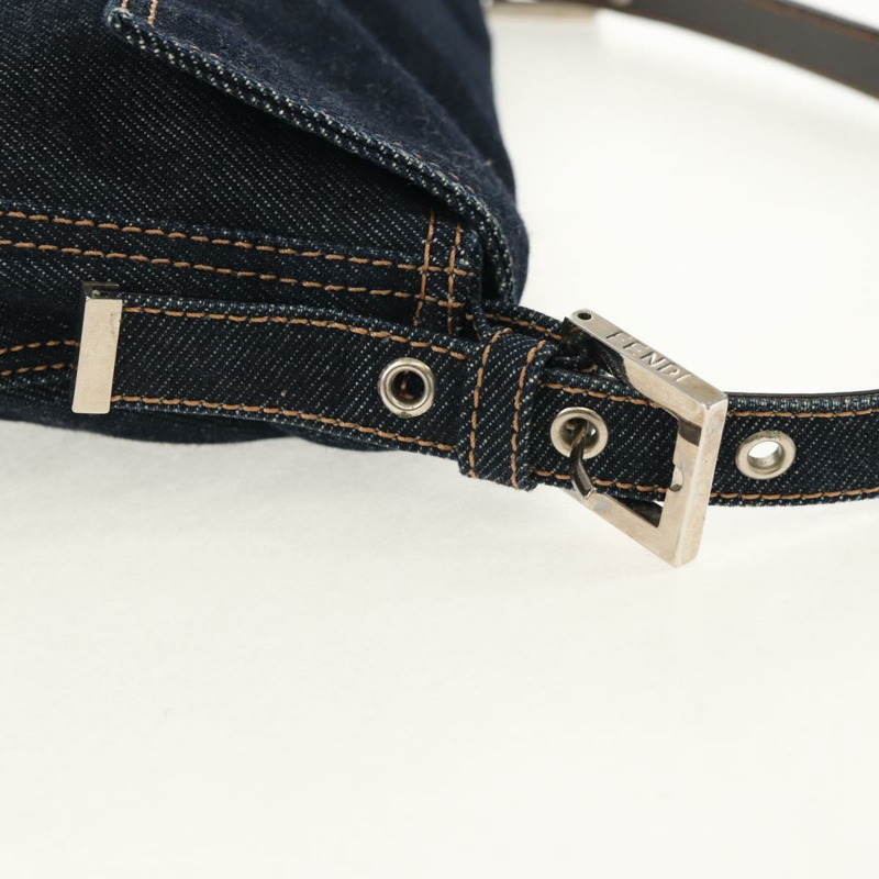 【日本直送】FENDI Mamma Baguette 單肩包 牛仔藍 海軍藍 銀色 正品 yk19890V-7