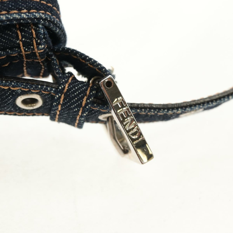 【日本直送】FENDI Mamma Baguette 單肩包 牛仔藍 海軍藍 銀色 正品 yk19890V-8