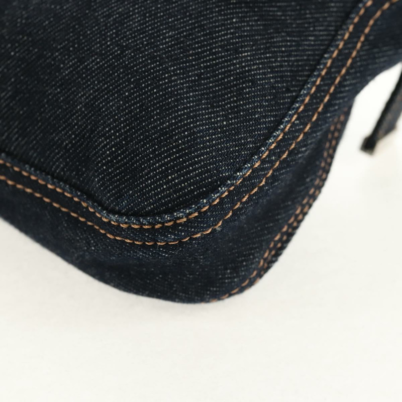 【日本直送】FENDI Mamma Baguette 單肩包 牛仔藍 海軍藍 銀色 正品 yk19890V-12