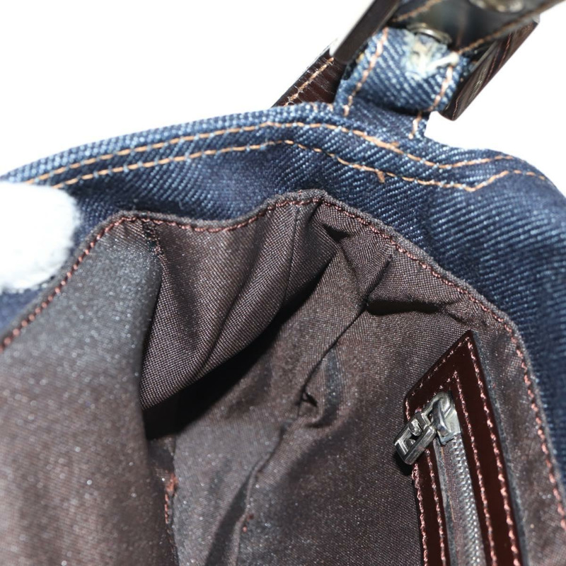 【日本直送】FENDI Mamma Baguette 單肩包 牛仔藍 海軍藍 銀色 正品 yk19890V-20