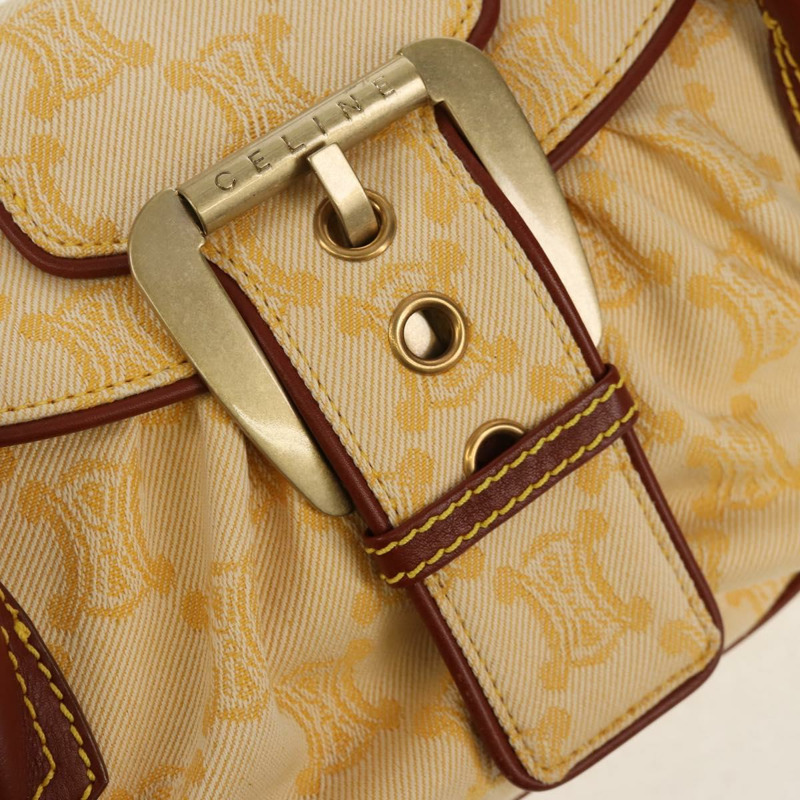 【日本直送】CELINE Paris Macadam帆布手提包 黃色 正品 155452V-13