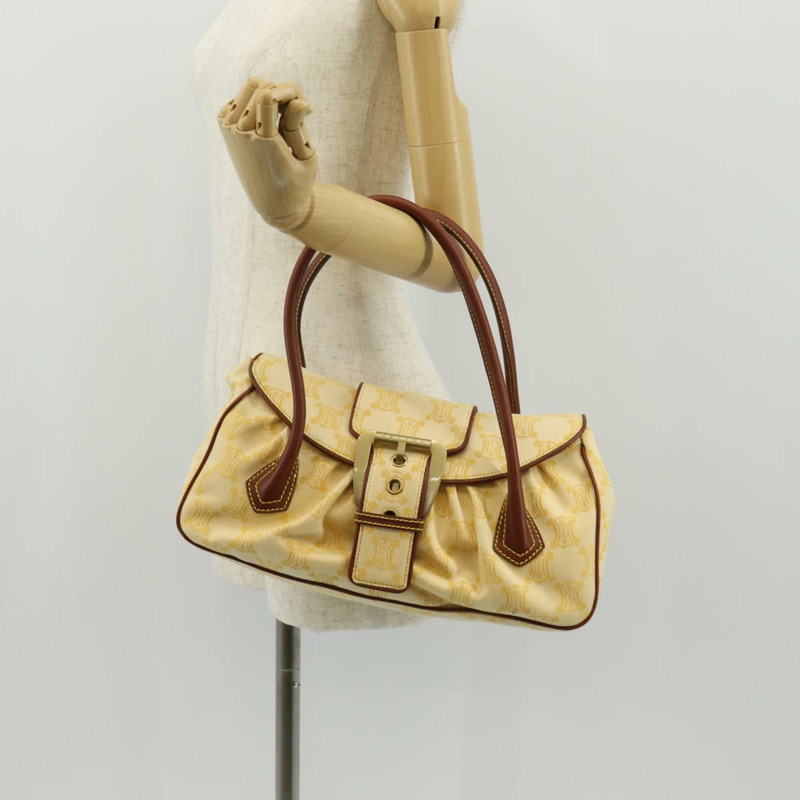 【日本直送】CELINE Paris Macadam帆布手提包 黃色 正品 155452V-23