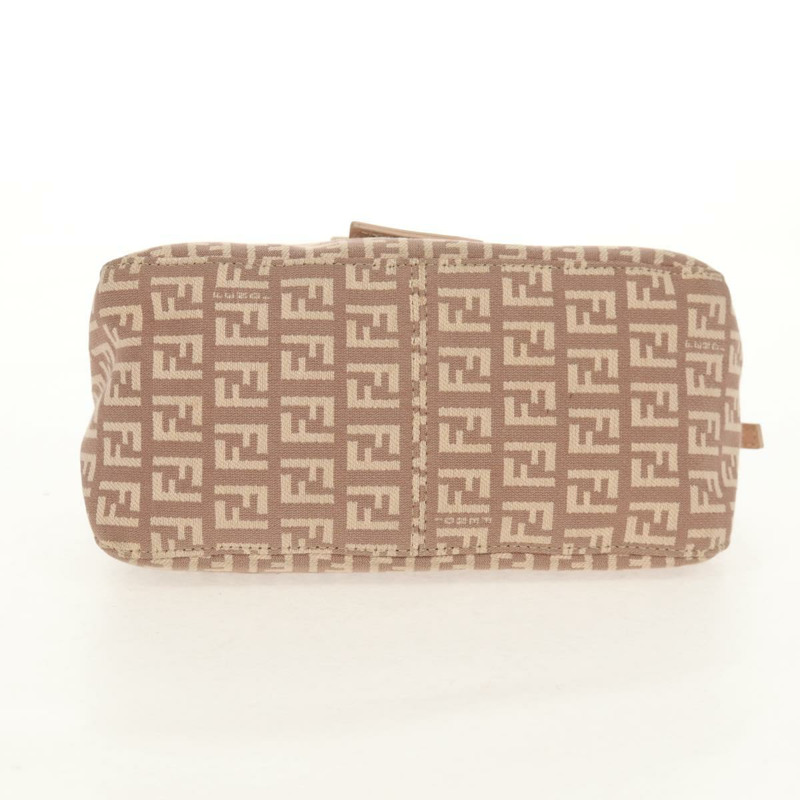 【日本直送】FENDI Zucchino 帆布迷你 Mamma Baguette 單肩包 粉紅色金色 正品 155455V-10