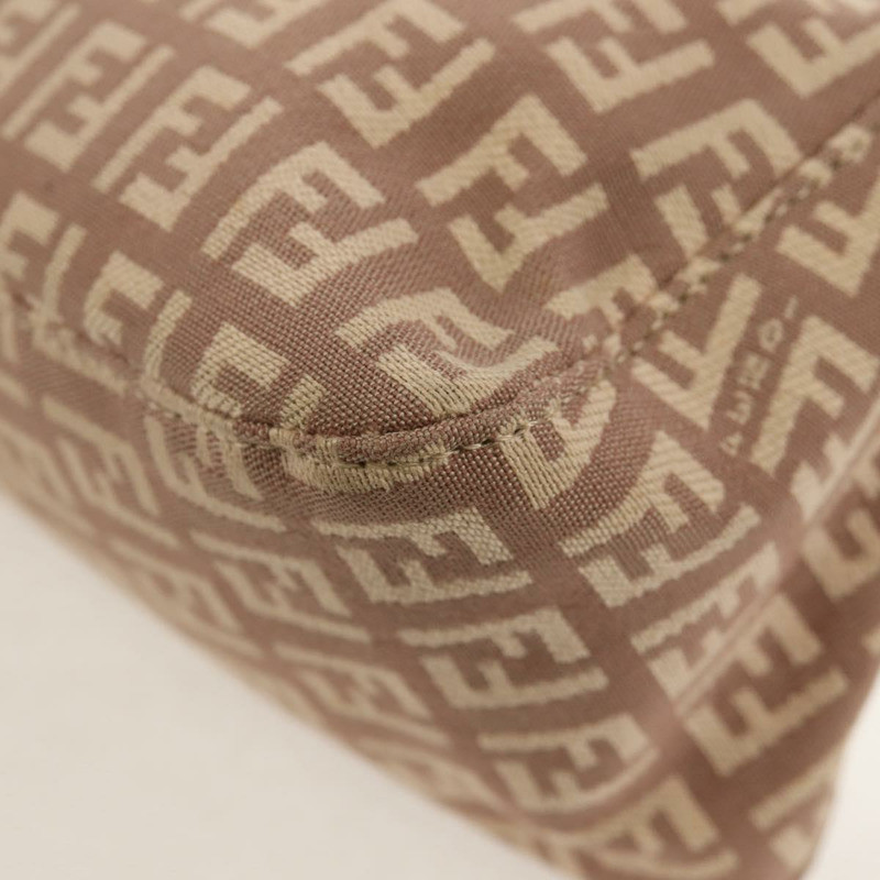 【日本直送】FENDI Zucchino 帆布迷你 Mamma Baguette 單肩包 粉紅色金色 正品 155455V-14