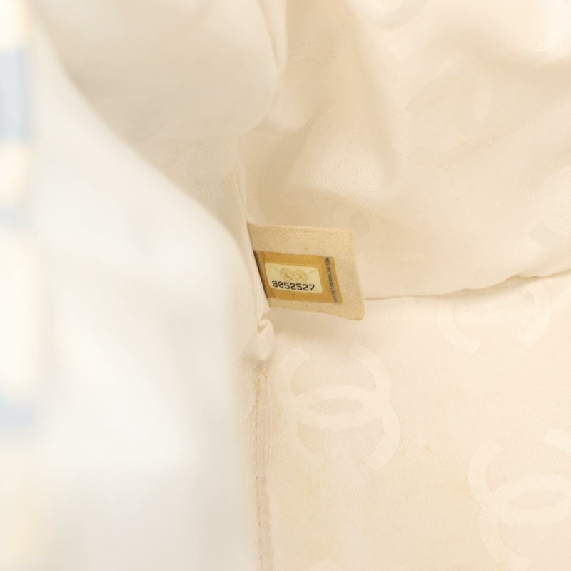 【日本直送】香奈兒鏈條單背包帆布金色淺藍色CC標誌正品 155097-9