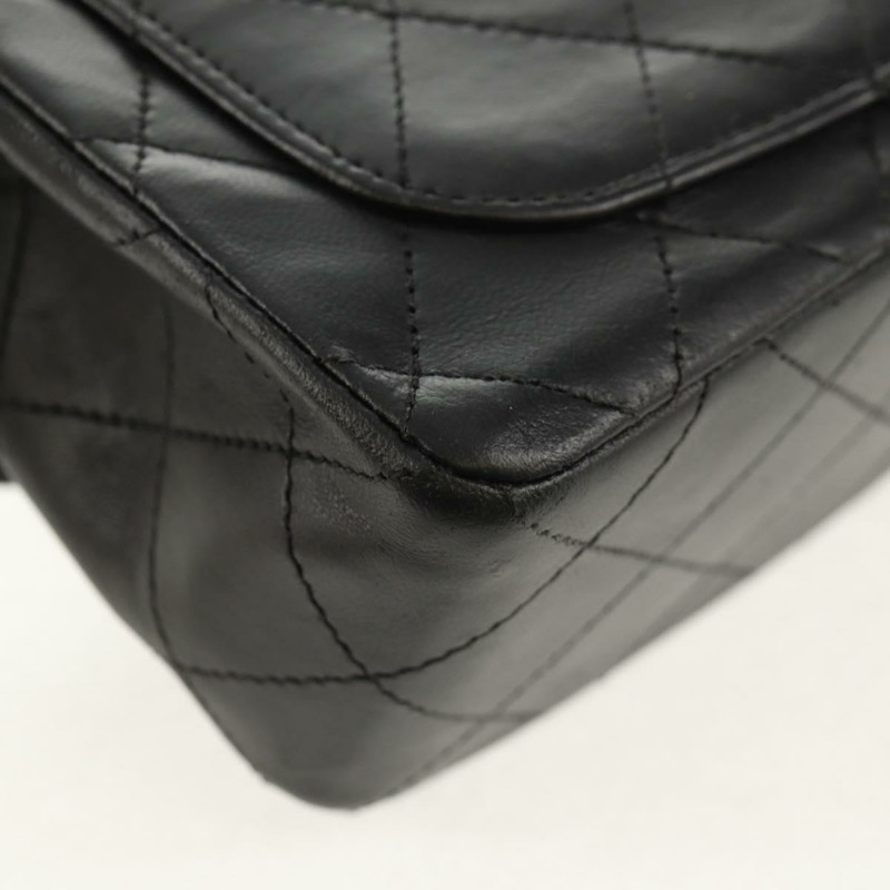 【日本直送】香奈兒 (CHANEL) 絎縫鏈條肩背包，羊皮材質，黑色，金色雙C標誌，貨號 142988V-16